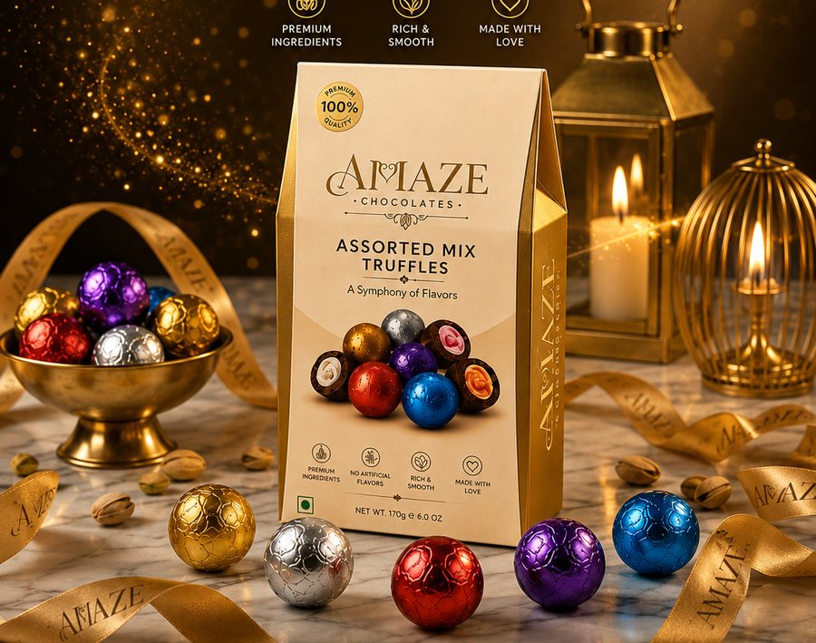 Amaze Chocolates truffles and lantern